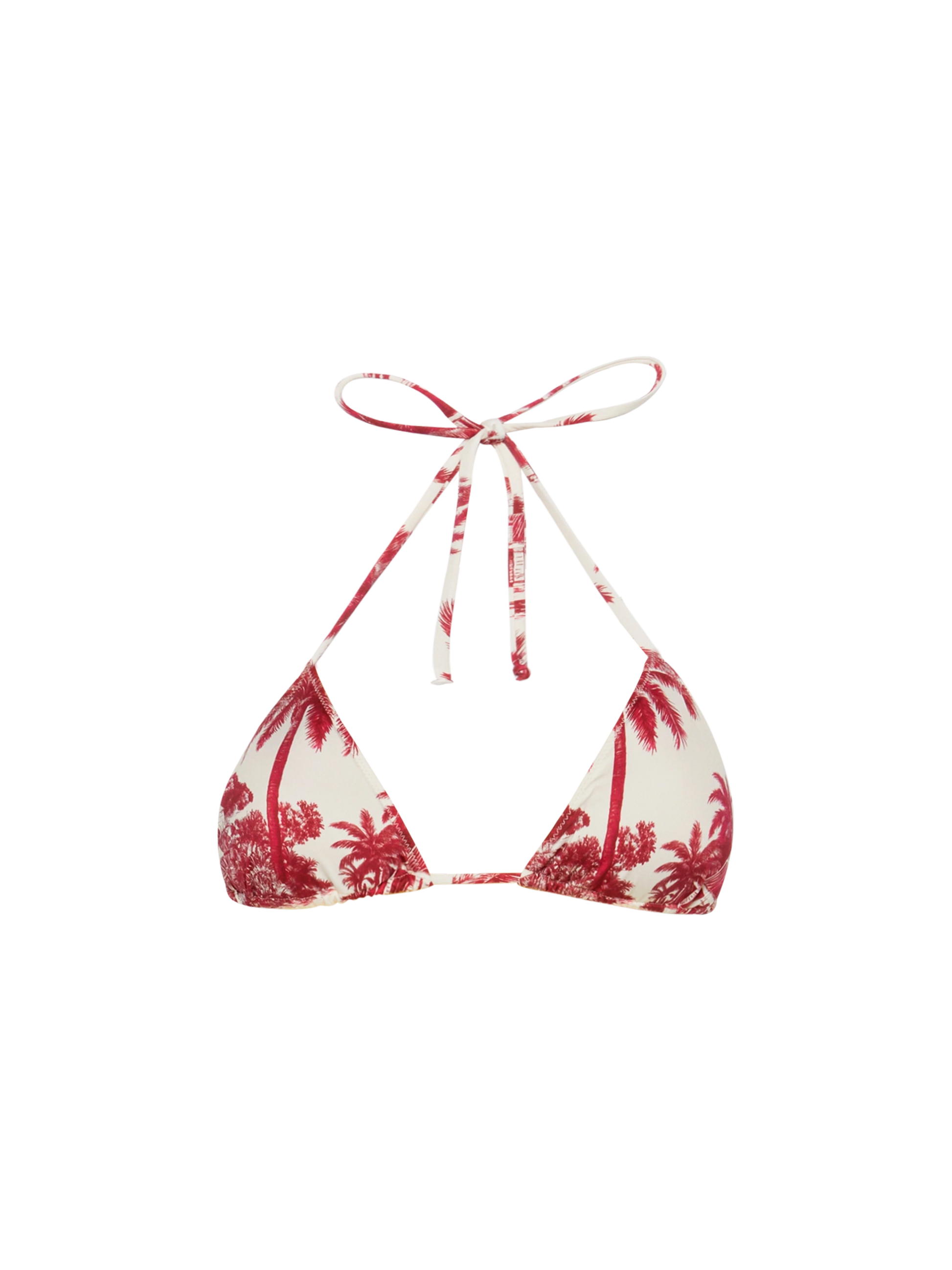 Leah triangle top swimsuit with toile de jouy print | AI CO-CREATED DESIGN BY RICKDICK - POWERED BY RED-EYE - MC2 Saint Barth