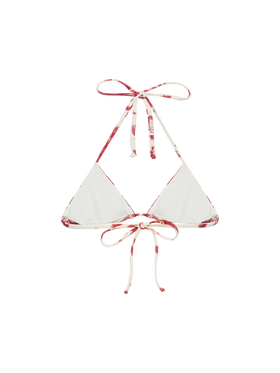 Leah triangle top swimsuit with toile de jouy print | AI CO-CREATED DESIGN BY RICKDICK - POWERED BY RED-EYE - MC2 Saint Barth