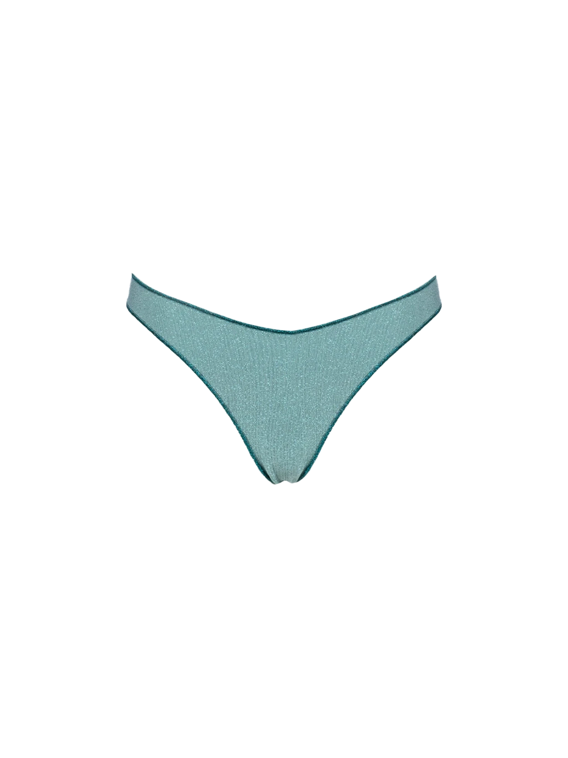 Woman water green lurex cheeky swim briefs Naomi - MC2 Saint Barth