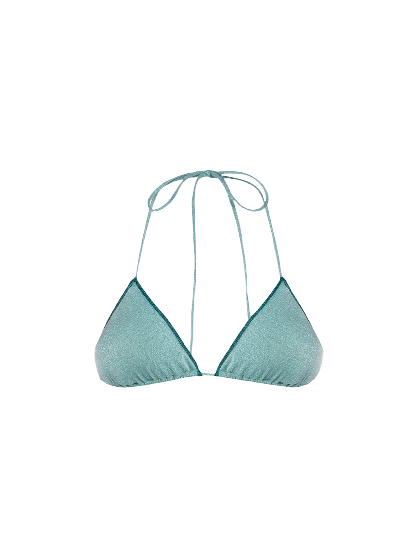 Woman water green lurex triangle top swimsuit Leah - MC2 Saint Barth
