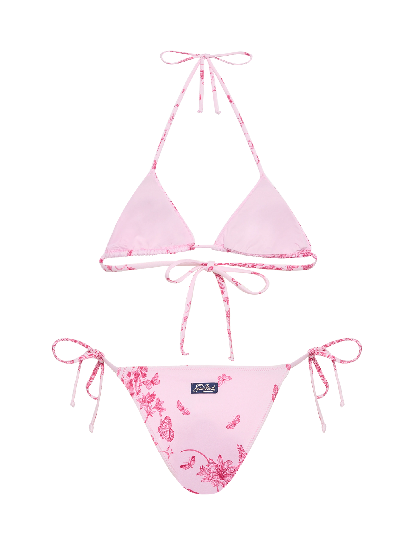 Classic triangle bikini Leah Marielle with toile de jouy print - MC2 Saint Barth