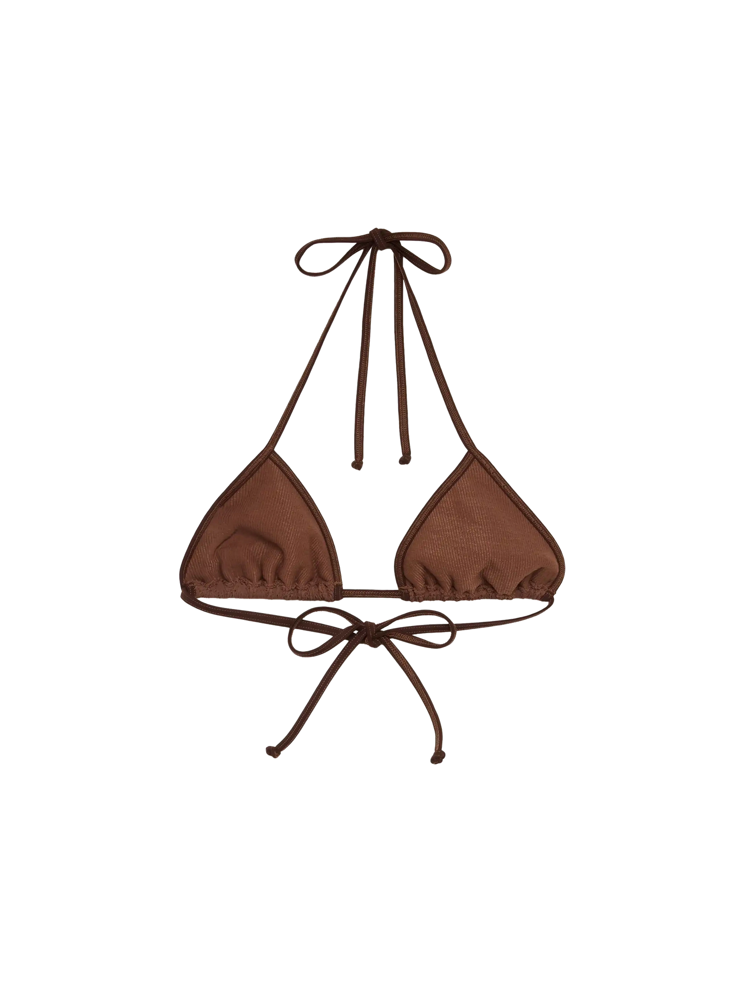 Leah brown crinkle triangle top - MC2 Saint Barth