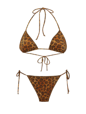 Lurex classic bikini Leah Marielle with animalier print - MC2 Saint Barth