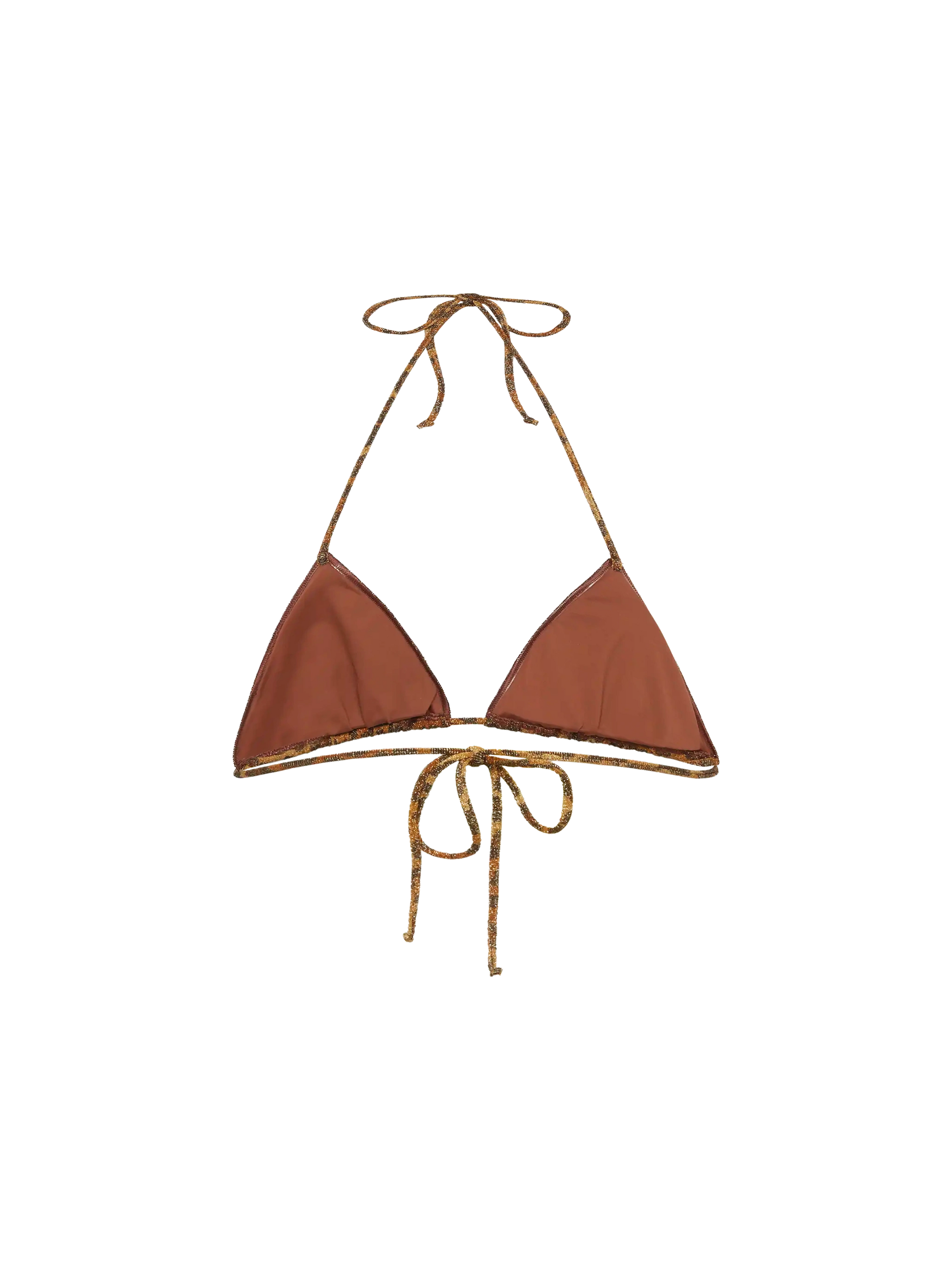 Leah lurex triangle top with animalier print - MC2 Saint Barth