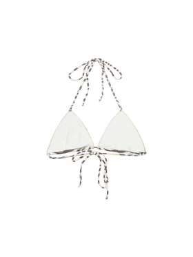 Leah lurex triangle top with zebra print - MC2 Saint Barth