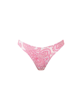 Woman pink paisley classic swim briefs Lido - MC2 Saint Barth