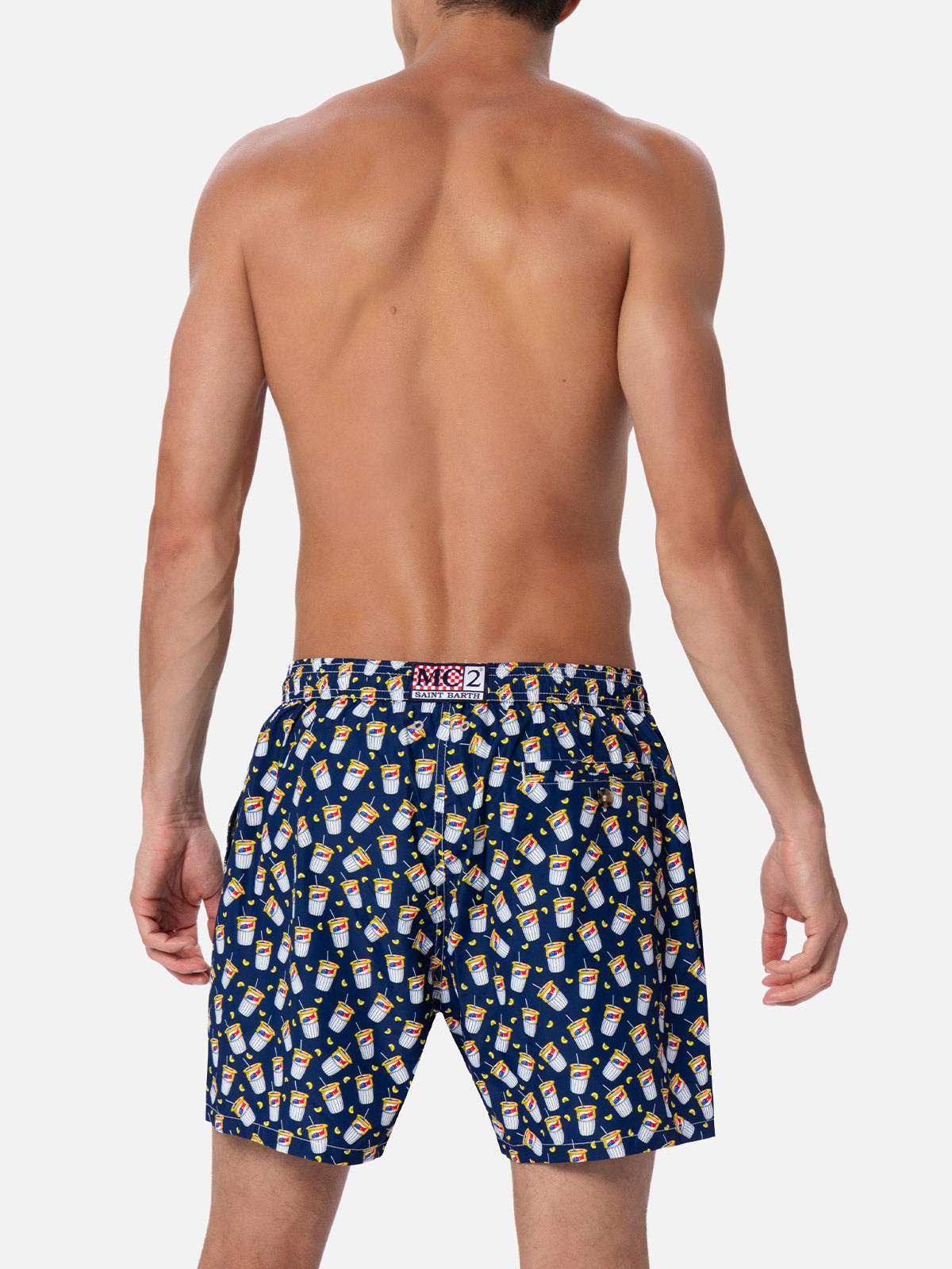 Man lightweight fabric swim-shorts Lighting Micro Fantasy with Estathè pack print|ESTATHE' FERRERO SPECIAL EDITION - MC2 Saint Barth