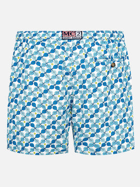 Man light fabric swim shorts with padel rackets print - MC2 Saint Barth