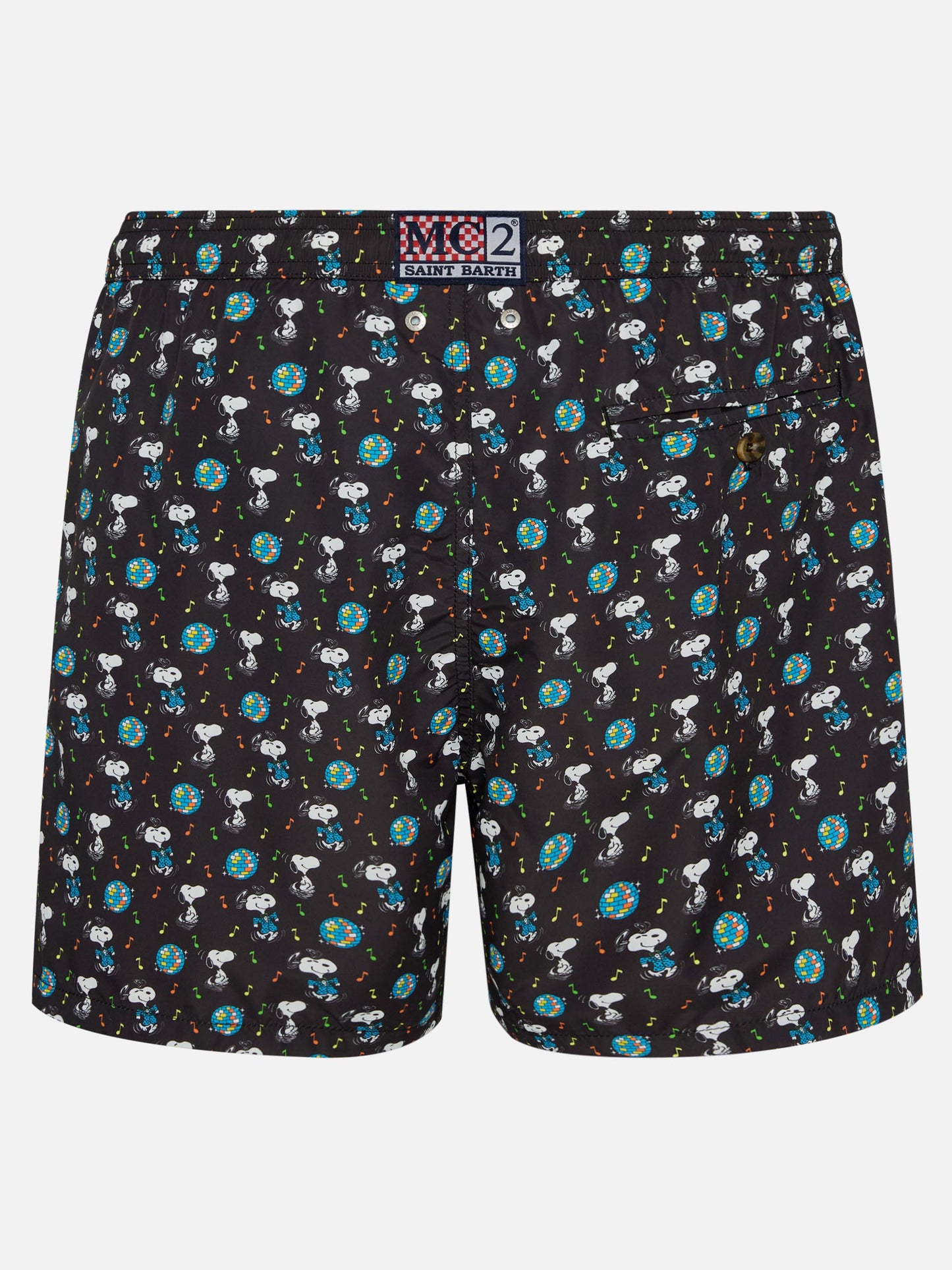 Man light fabric swim shorts with Snoopy print| Peanuts® Special Edition