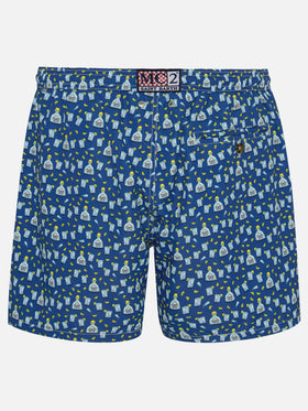 Herren-Badeshorts aus leichtem Stoff mit Tequila-Aufdruck