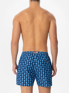 Man light fabric swim shorts with Napoli logo print | SSC NAPOLI SPECIAL EDITION - MC2 Saint Barth