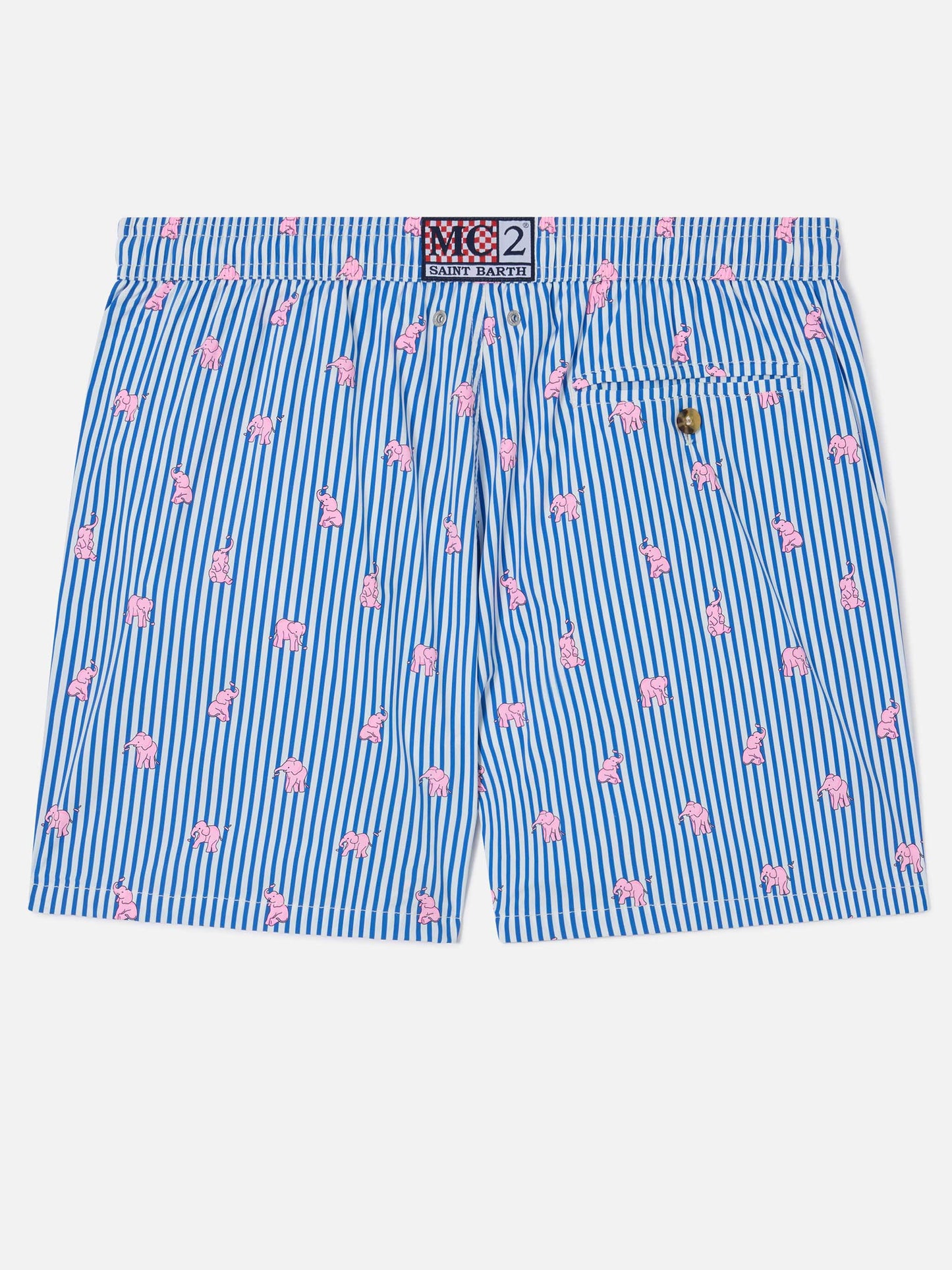 Costume mare Lighting Micro navy con stampa elefanti all-over