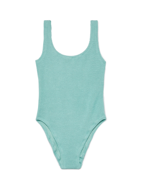Lora sage green crinkle one-piece swimsuit - MC2 Saint Barth
