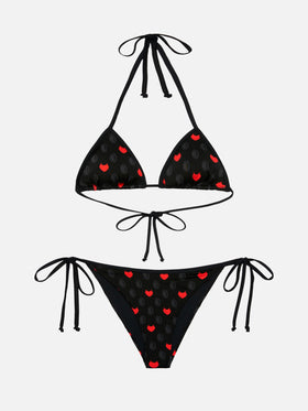 Bikini a triangolo Maleah con stampa Milan | AC MILAN SPECIAL EDITION