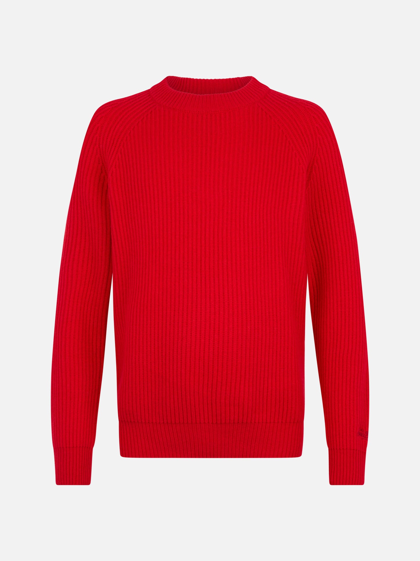 Man red ribbed sweater Marine - MC2 Saint Barth