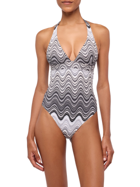 Marylin raschel wavy one-piece swimsuit - MC2 Saint Barth