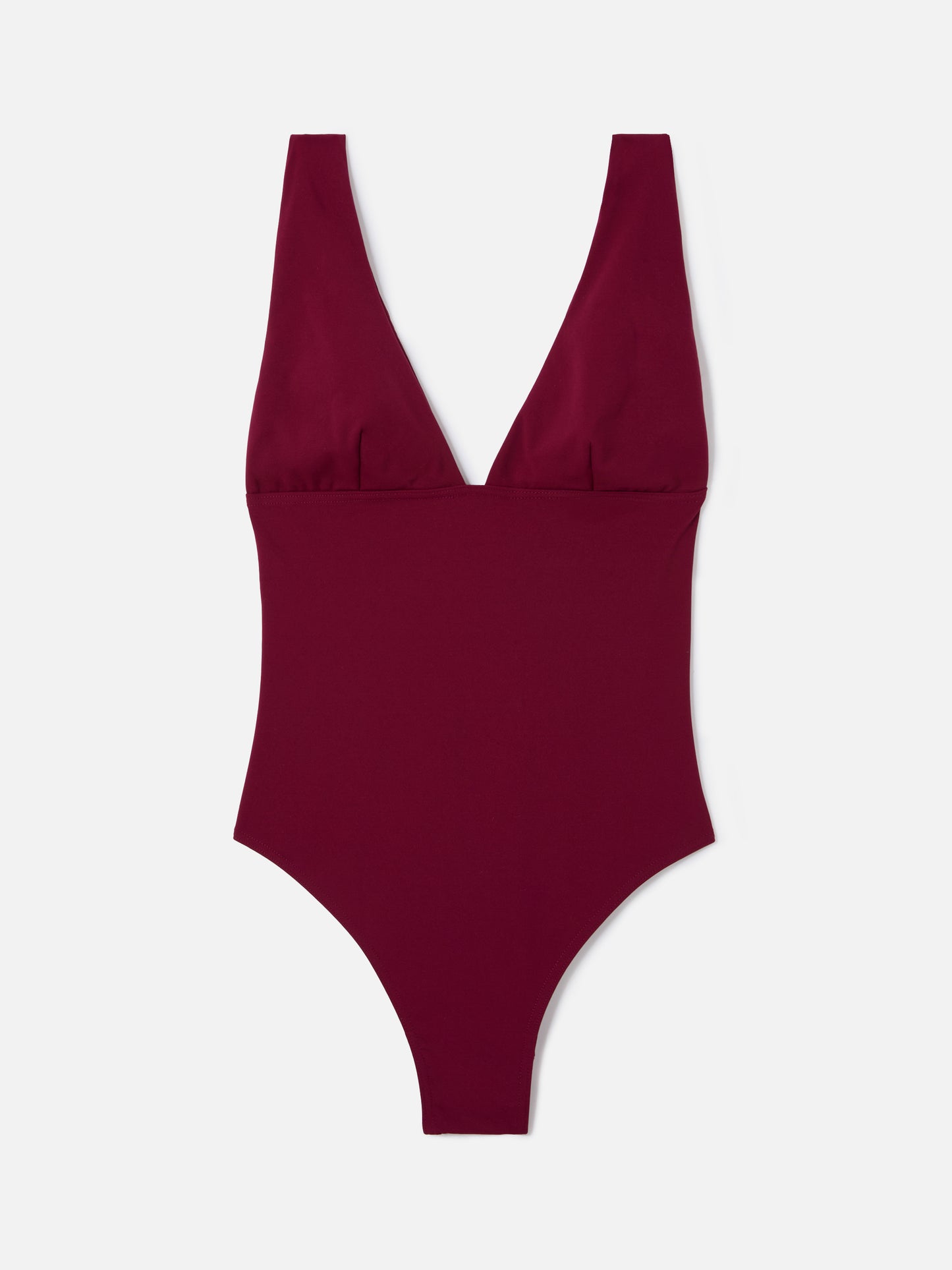 Maillot de bain une pièce Mavi avec décolleté en V profond en bordeaux uni