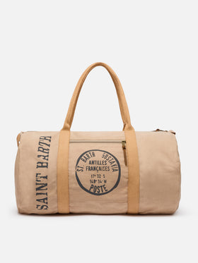 Beige travel duffel bag Maxime