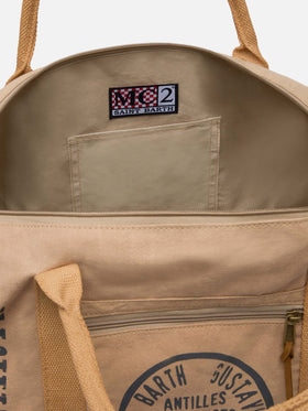 Beige travel duffel bag Maxime