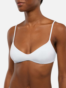 Weißes U-Ausschnitt-Bralette-Top „May“