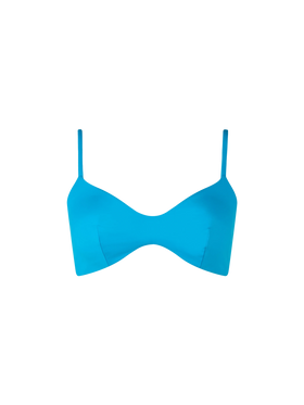 Woman turquoise scoop bralette beach top May - MC2 Saint Barth