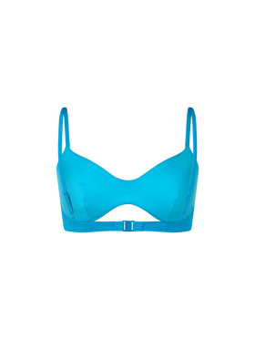 Woman turquoise scoop bralette beach top May - MC2 Saint Barth
