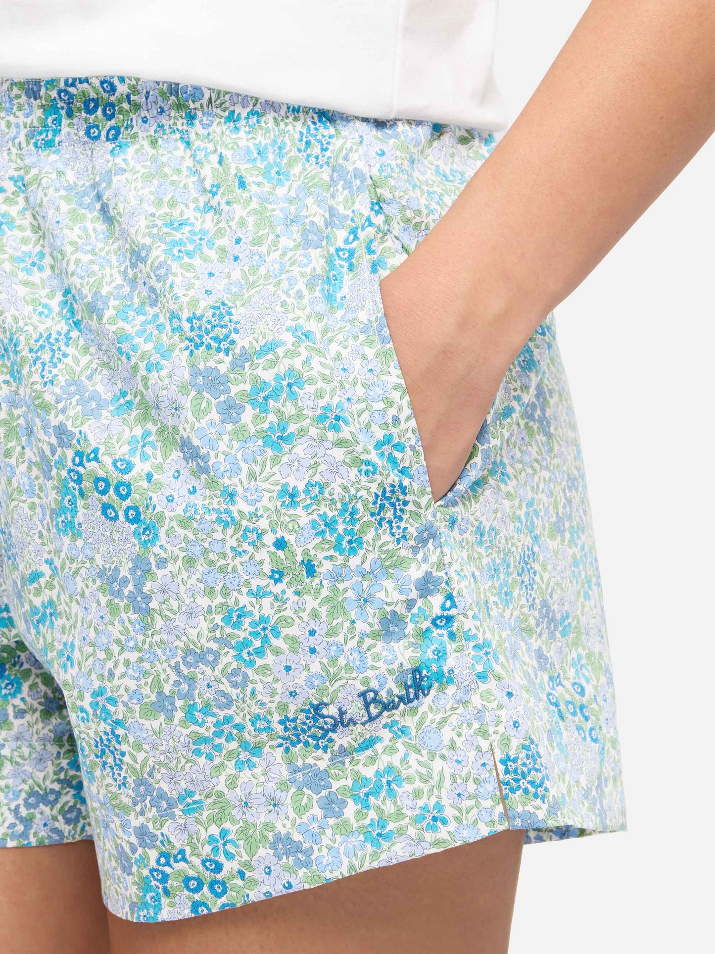 Meave cotton pull up shorts with Joanna Luise print| MADE WITH LIBERTY FABRIC