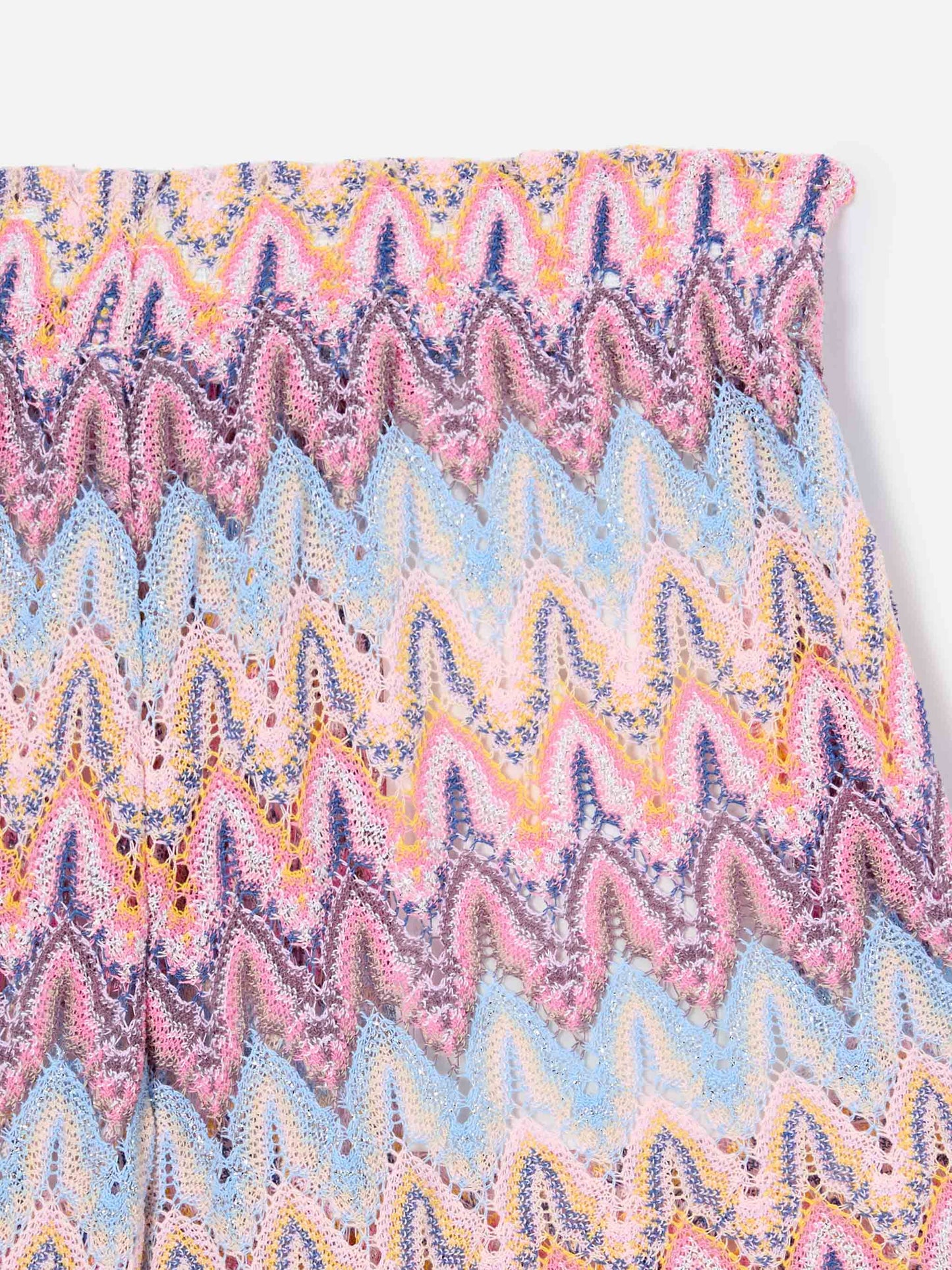 Meave Jr raschel knit shorts with pastel flame pattern