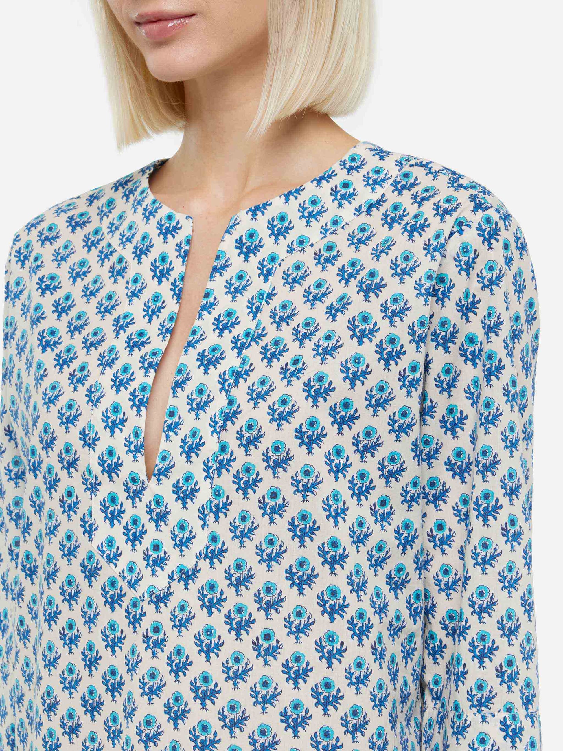 Macha cotton tunic dress with floral print - MC2 Saint Barth