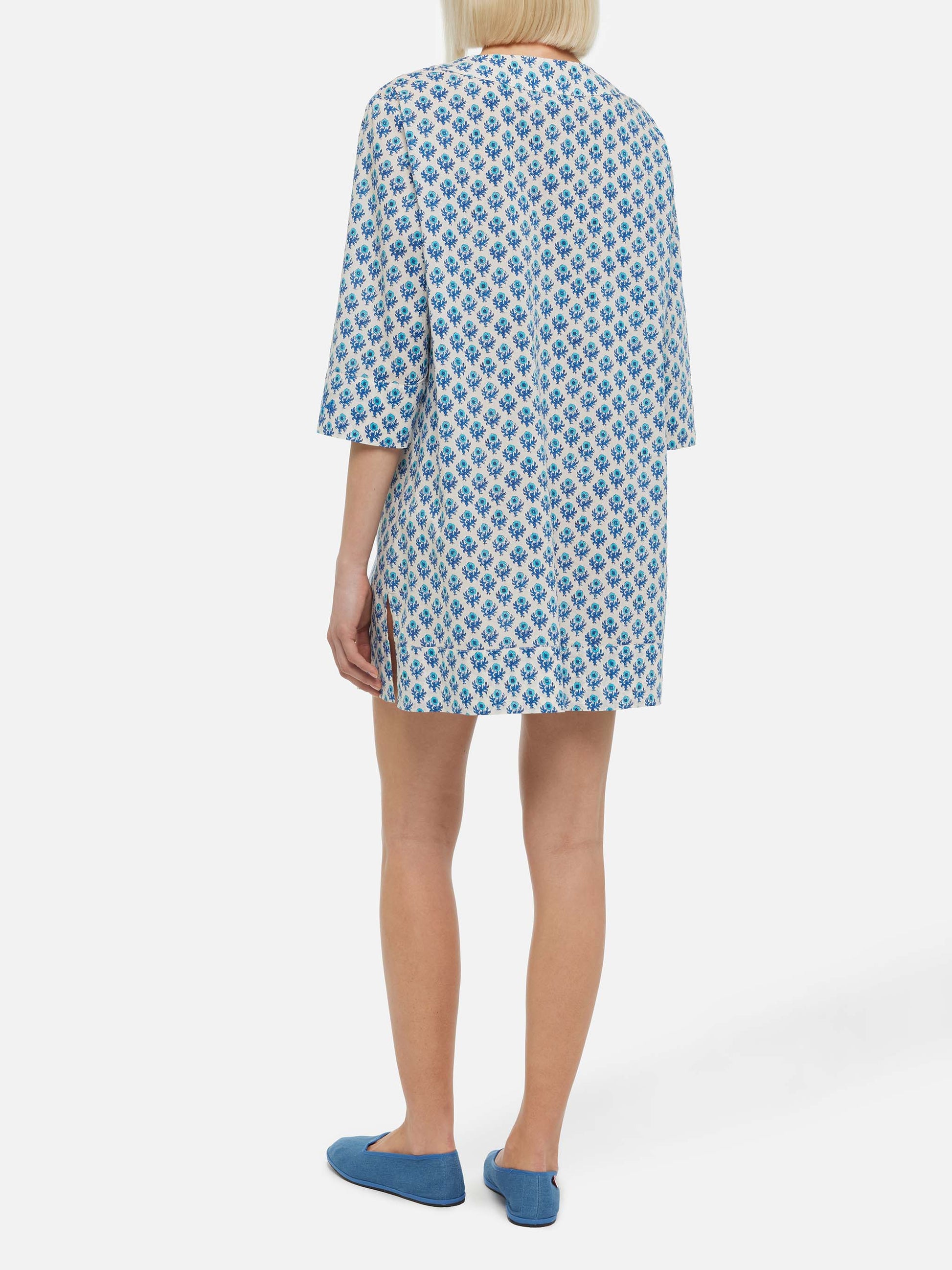 Macha cotton tunic dress with floral print - MC2 Saint Barth