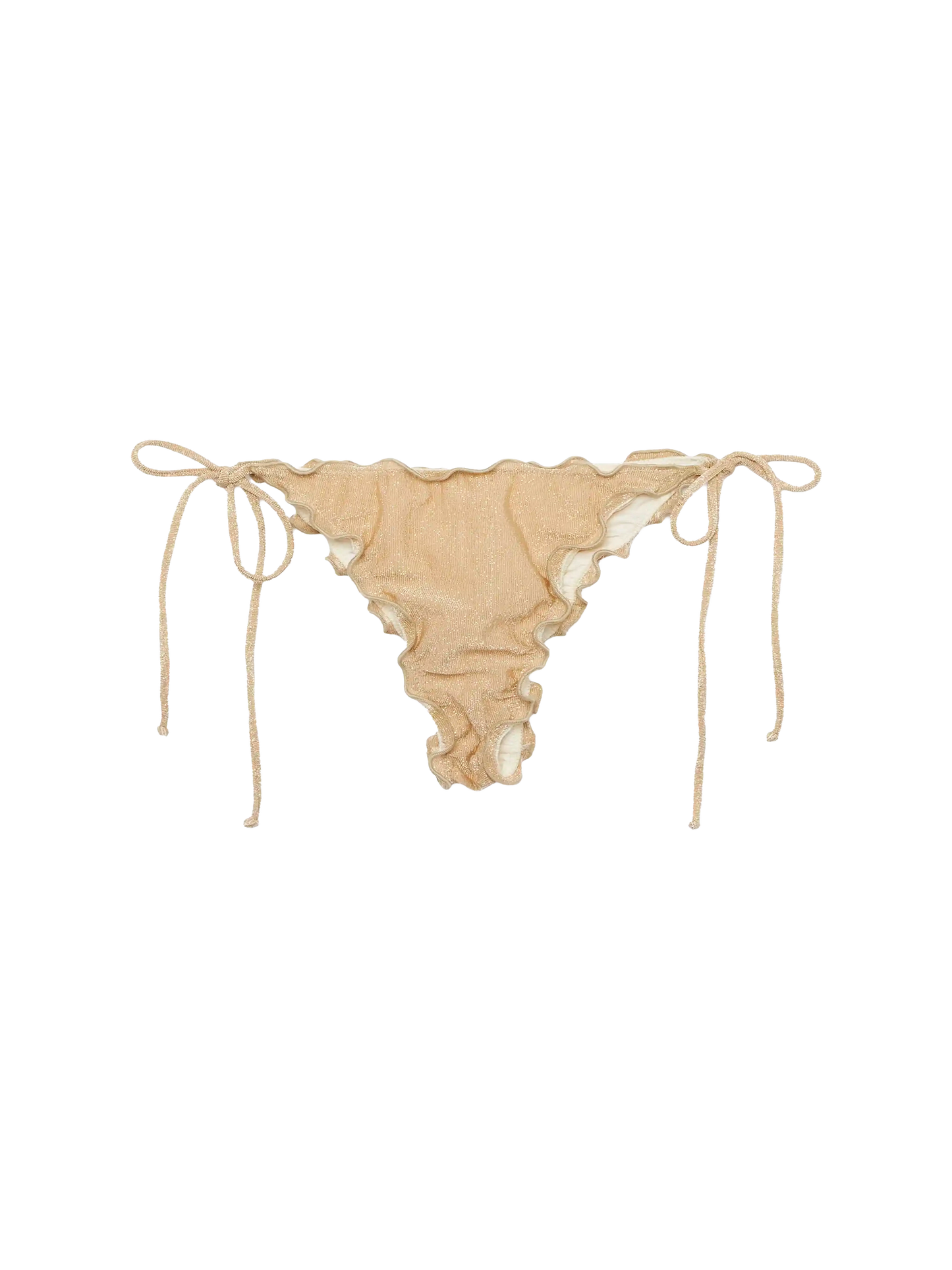 Slip mare Miami lurex oro e taglio sgambato
