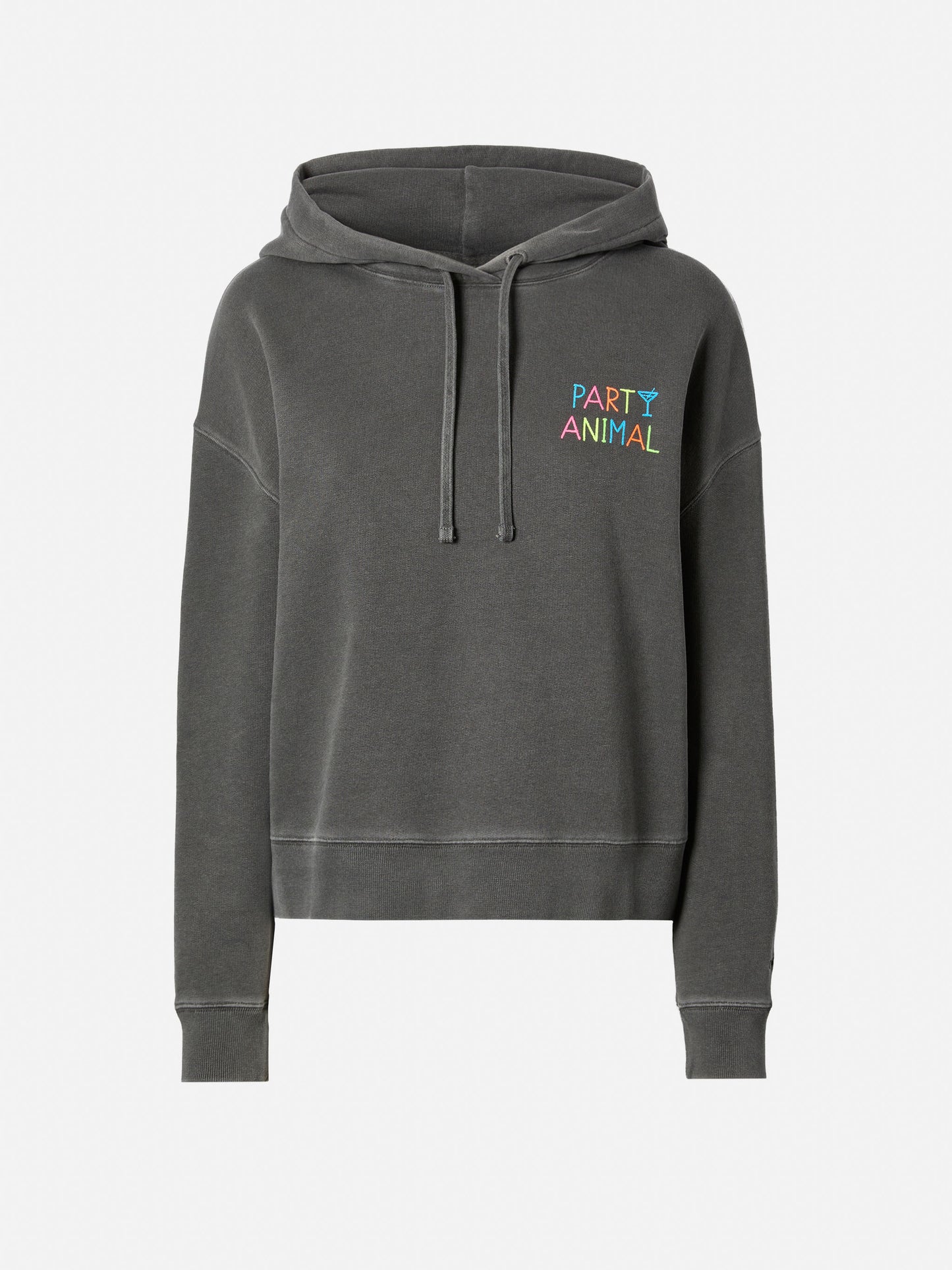 Mindy cotton hoodie with Party Animal embroidery