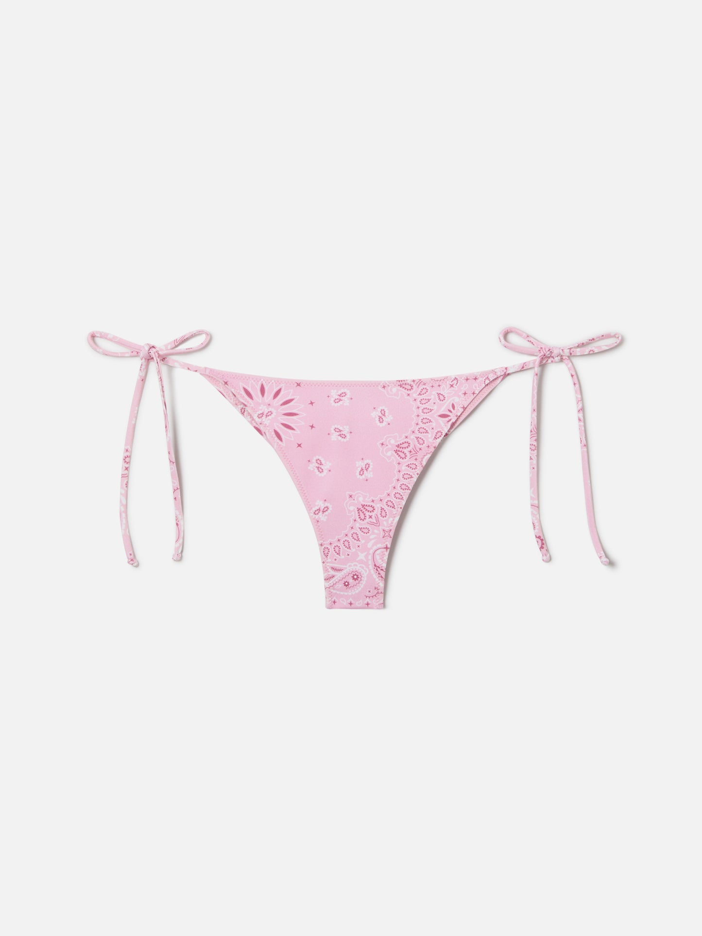Marielle brazilian bikini bottoms with pink bandana print