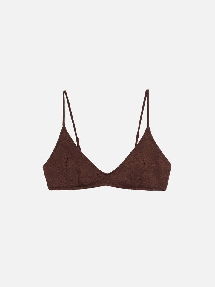 Paloma weißes Sangallo-Spitzen-Bralette mit U-Ausschnitt