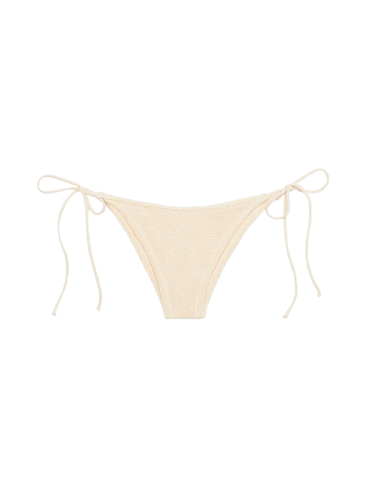 Woman beige classic crinkle swim briefs Marielle
