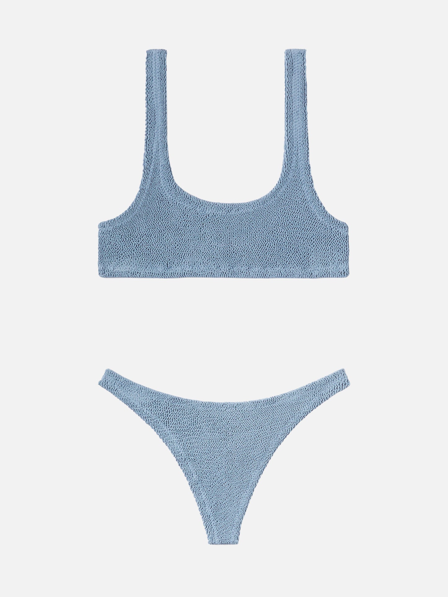 Bikini bralette Naima Naomi in crinkle color avio blue
