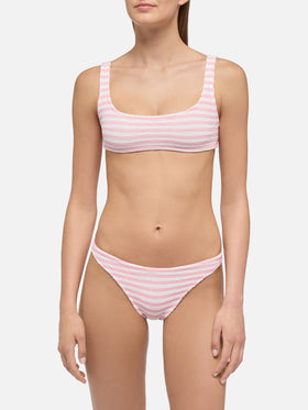 Crinkle classic bralette bikini Naima Naomi with striped print - MC2 Saint Barth