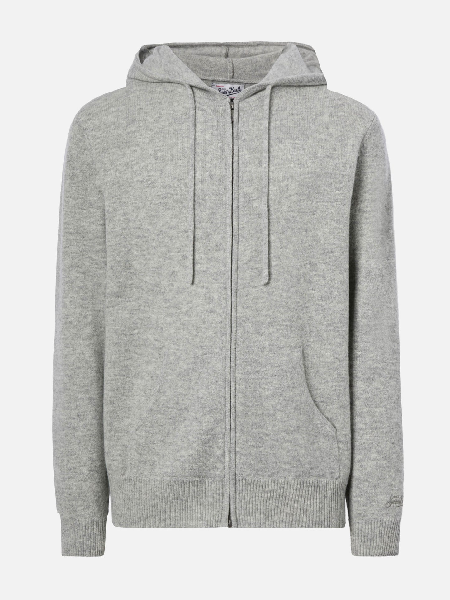 Notting lambswool hoodie in grey melange