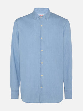 Camicia Pamplona in chambray blu denim chiaro