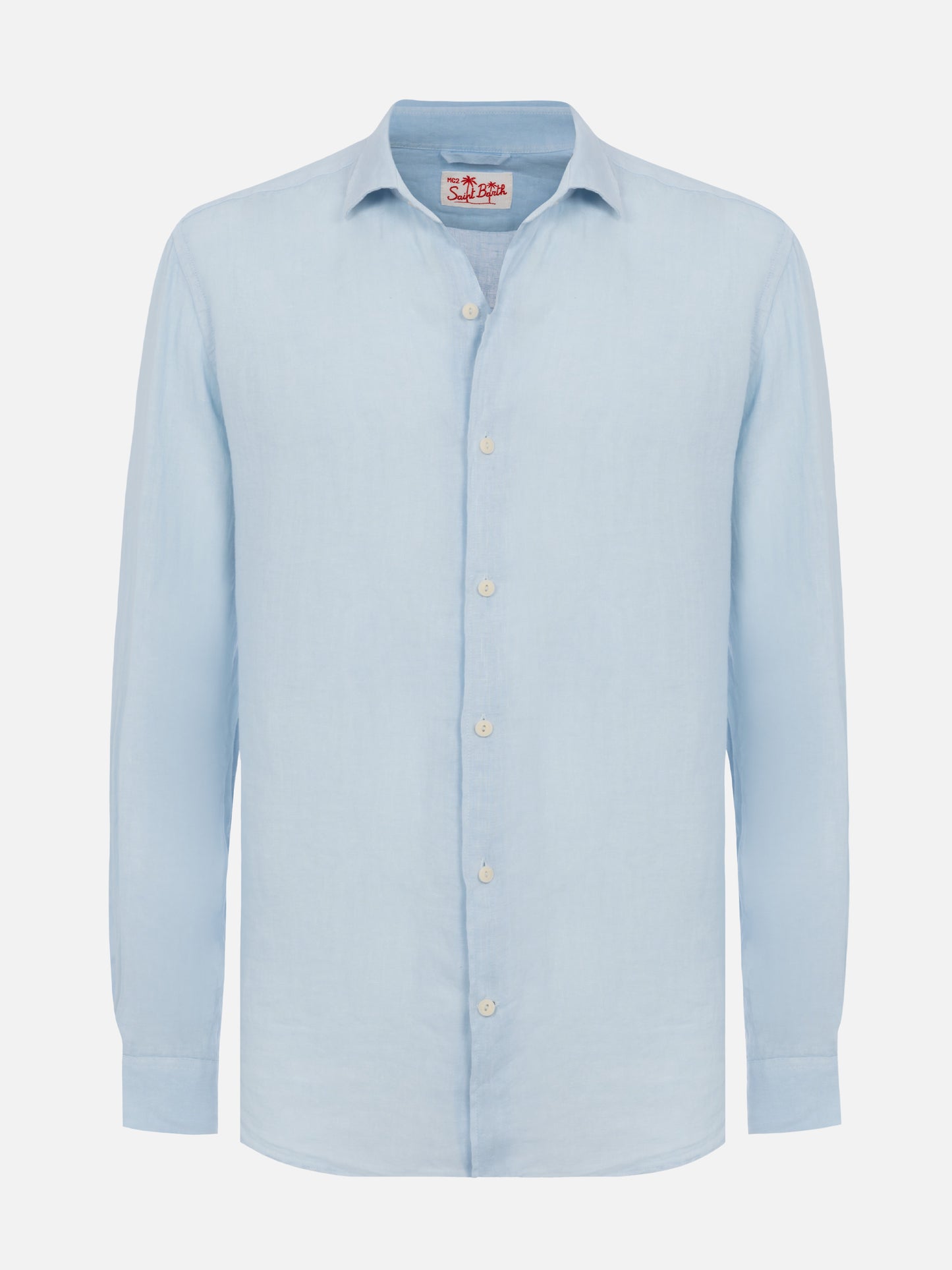 Light blue linen shirt Pamplona - MC2 Saint Barth