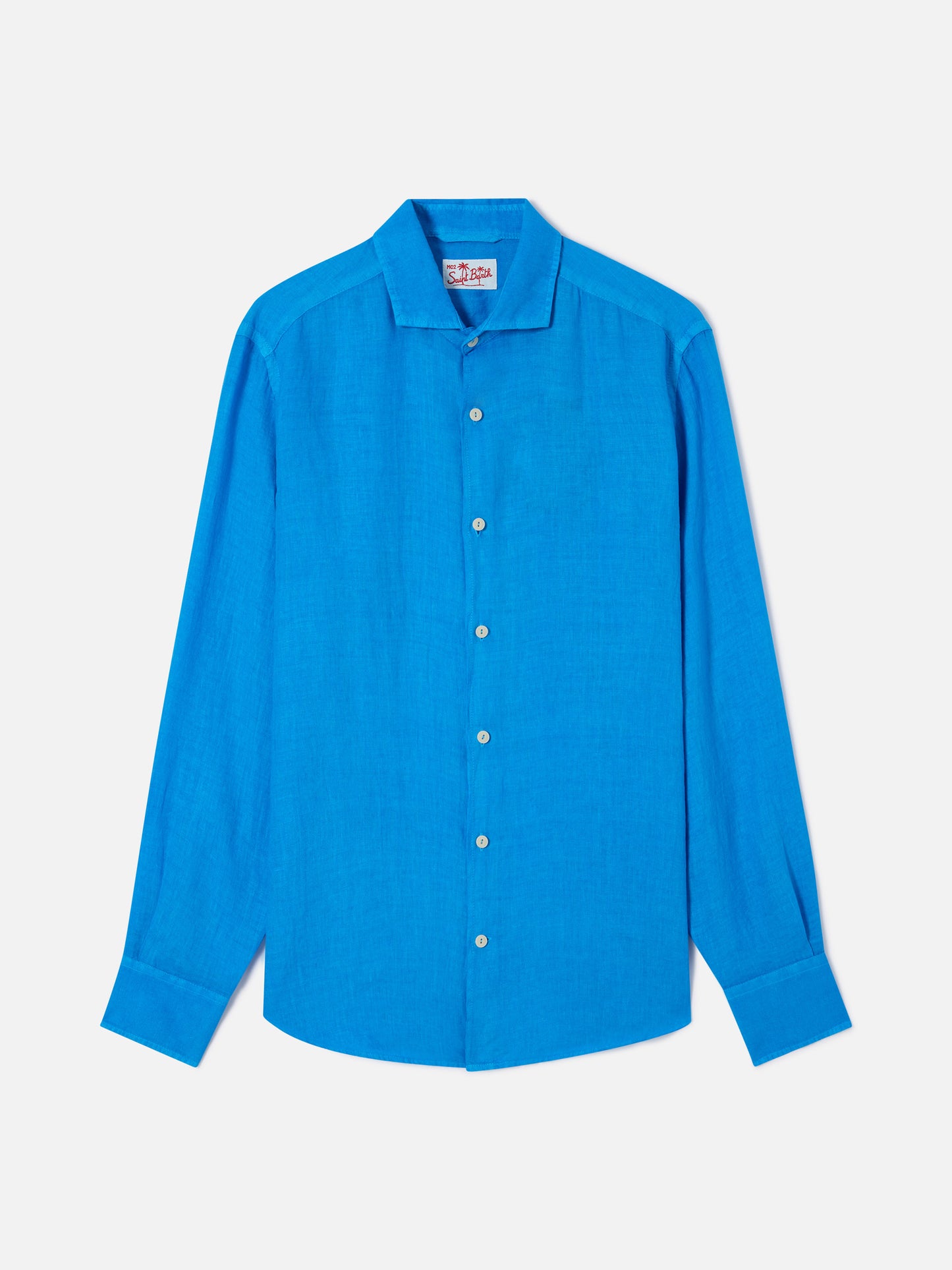 Leinenhemd Pamplona watercolor bluette