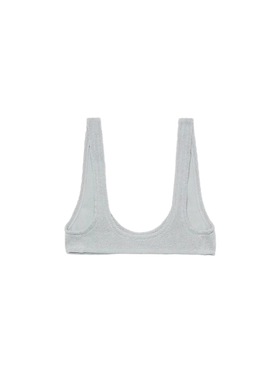 Pamy lurex silver tiny crinkle bralette - MC2 Saint Barth