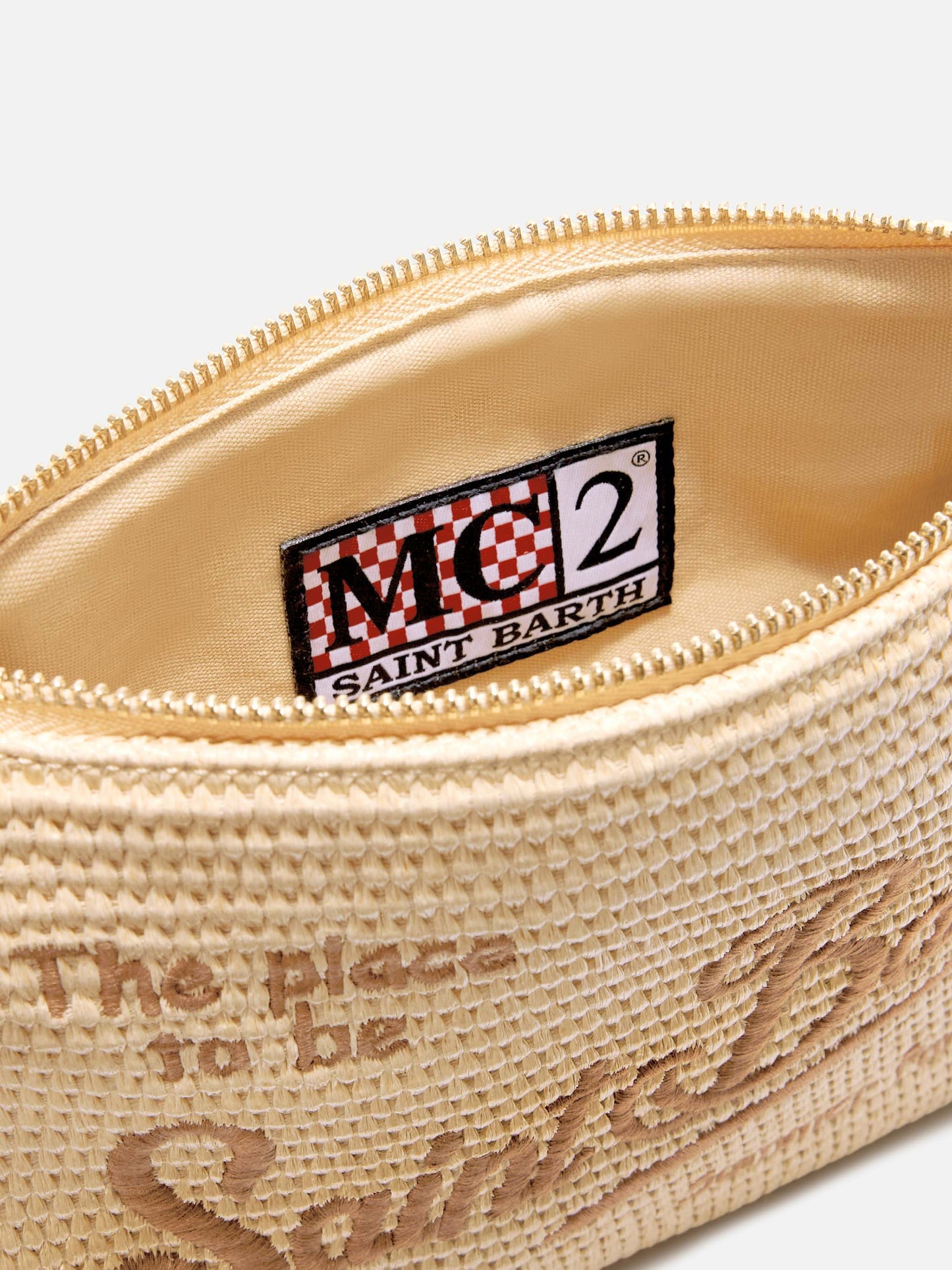 Parisienne pouch tinta unita con logo ricamato marrone e tracolla removibile