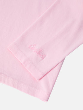 T-shirt Penny in cotone rosa a maniche lunghe con ricamo Bella e Monella