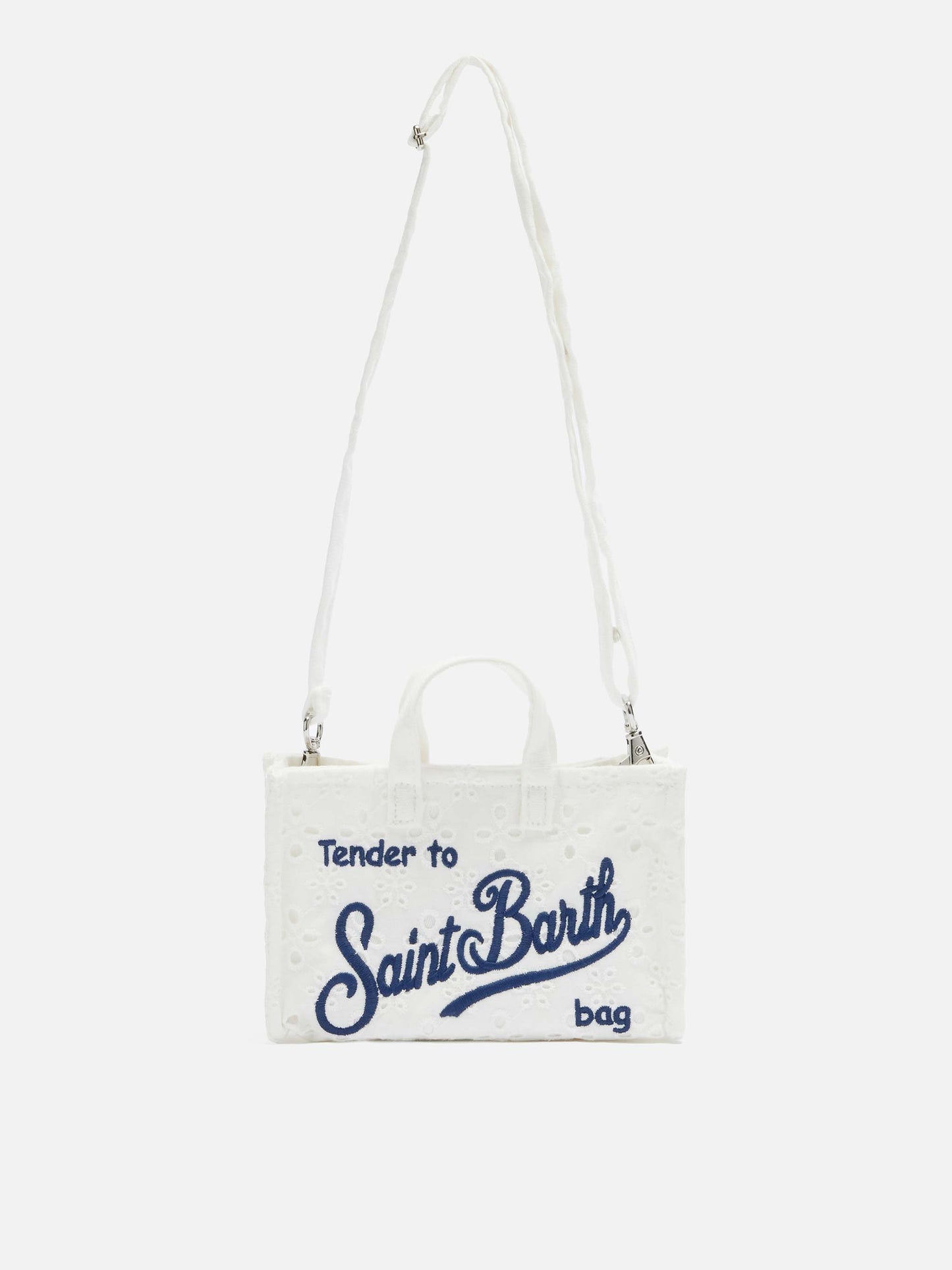White Sangallo lace Phone Bag - MC2 Saint Barth