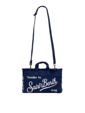 Navy blue linen Phone Bag - MC2 Saint Barth