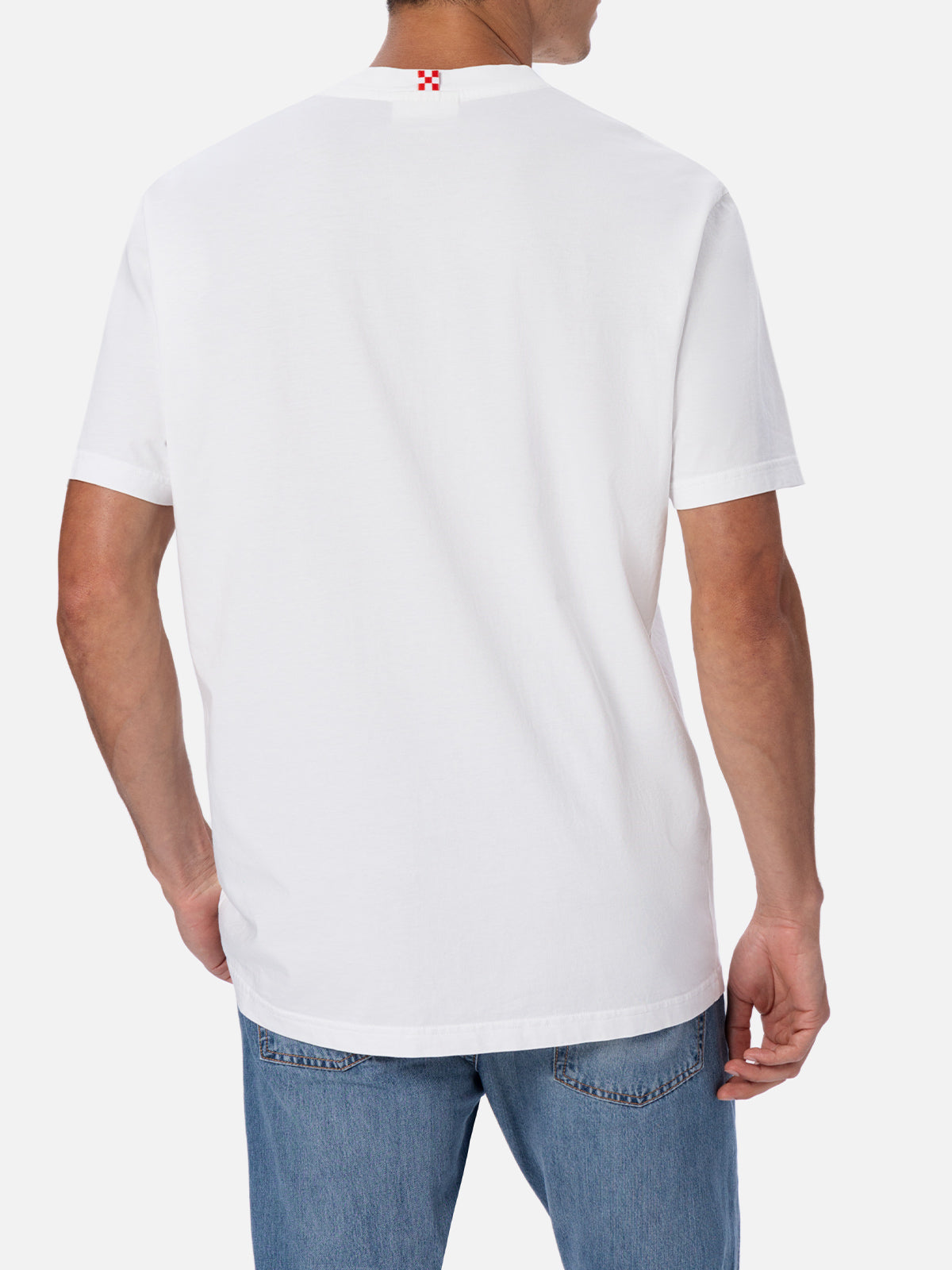 Klassisches Herren-T-Shirt aus Baumwolljersey „Portofino“ mit Formentera-Aperitif-Stickerei