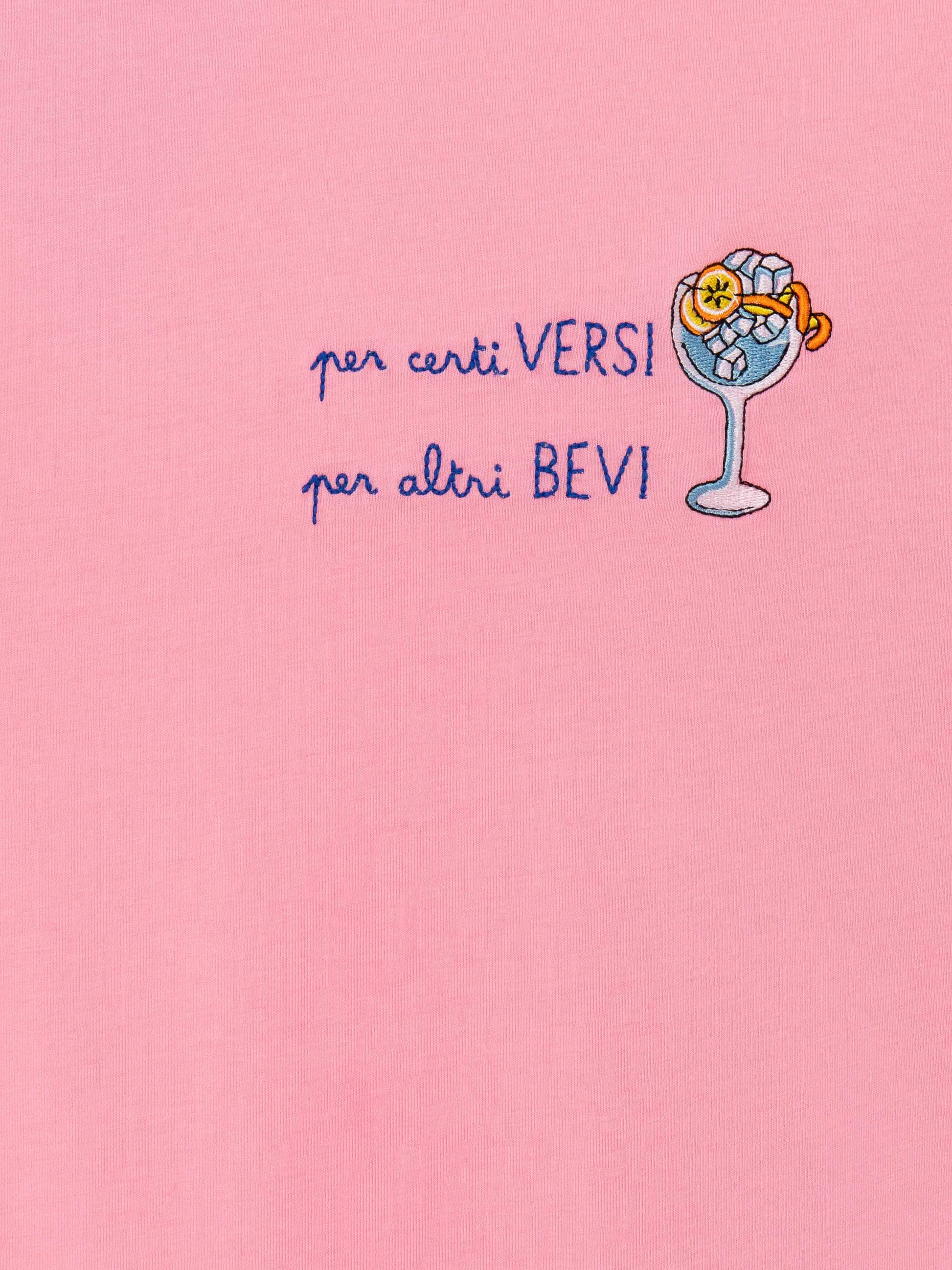 Classic fit cotton jersey t-shirt Portofino with Per certi Versi, per altri Bevi embroidery - MC2 Saint Barth