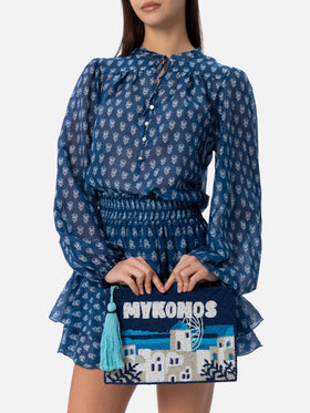 Perlenbeutel mit Mykonos-Muster