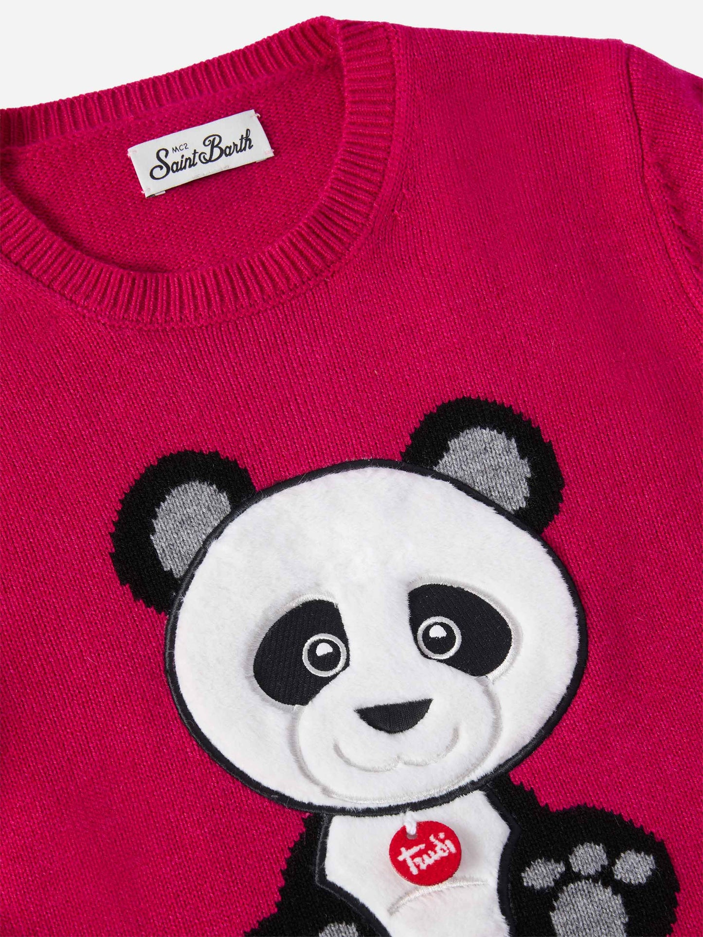 Maglione  Princess in misto cashmere  con patch panda Trudi | TRUDI SPECIAL EDITION
